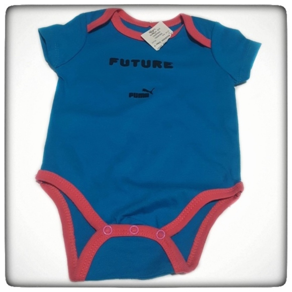 PUMA Baby Girl Short Sleeve Onsie/3-6M